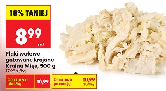 Flaki wołowe gotowane krajone promocja w Biedronka