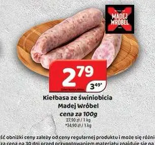 Kiełbasa ze świniobicia Madej Wróbel promocja w Delfin