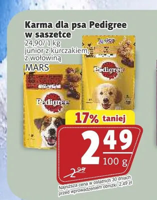 Karma dla psa Pedigree w saszetce z wołowiną promocja w Prim Market
