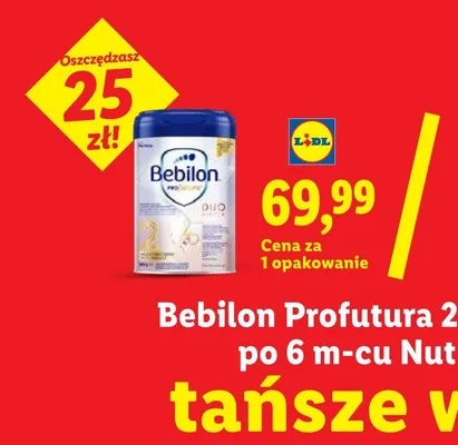 Mleko następne Bebilon Profutura 2,800g promocja w Lidl