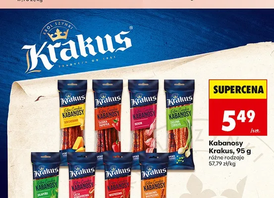 Kabanosy Wieprzowe Krakus promocja w Biedronka