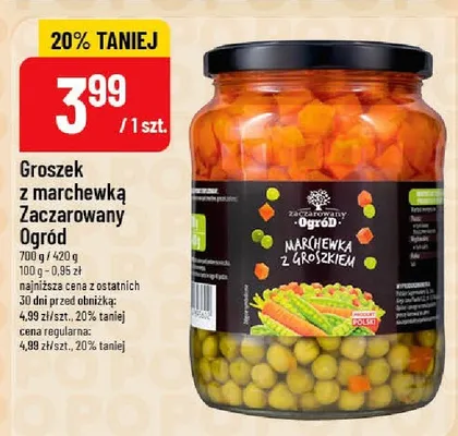 Groszek z marchewką promocja w POLOmarket