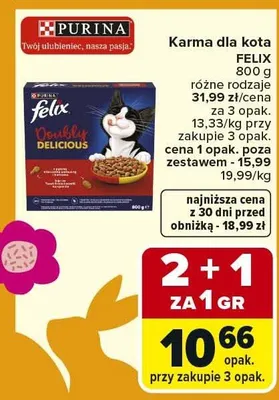 Karma dla kota Doubly Delicious różne rodzaje promocja w Carrefour Market