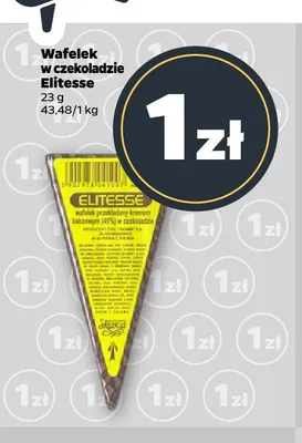 Wafelek w czekoladzie Elitesse promocja w Netto
