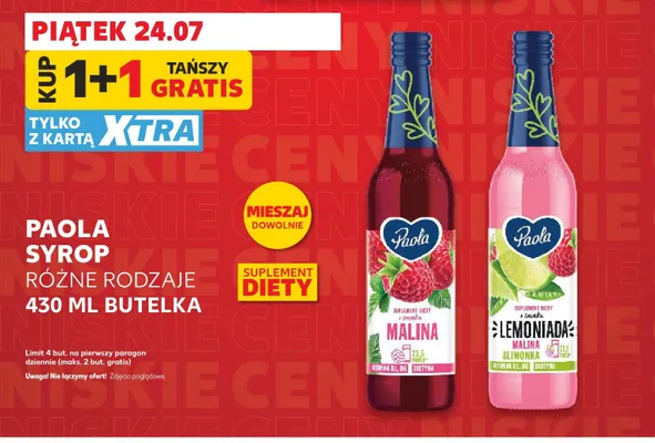 Syrop Paola Lemoniada Malina & Limonka promocja w Kaufland