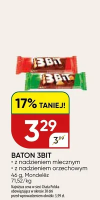 Baton 3BIT z nadzieniem mlecznym promocja w Chata Polska