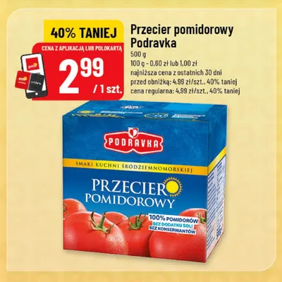 Przecier pomidorowy Podravka promocja w POLOmarket