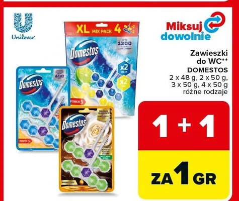 Zawieszki do WC Domestos promocja w Carrefour