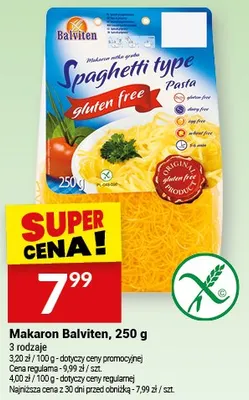 Makaron spaghetti type gluten free promocja w Twój Market