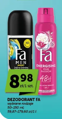 Dezodorant spray Fa Energising Pink Passion promocja w Groszek
