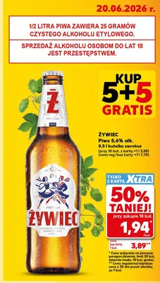 Piwo Żywiec Premium promocja w Kaufland