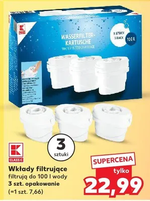 Wkłady filtrujące 3 szt. promocja w Kaufland