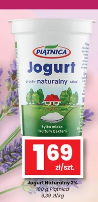 Jogurt naturalny Piątnica 2% promocja w emma MARKET