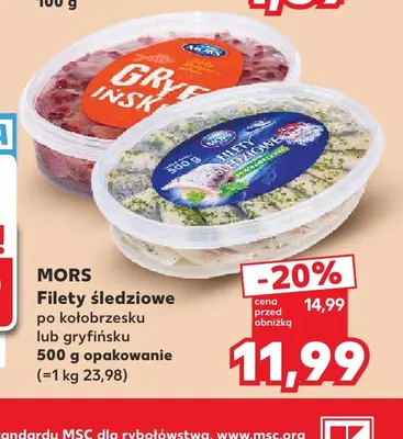 Filety śledziowe po kołobrzesku MORS promocja w Kaufland