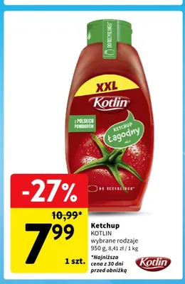 Ketchup łagodny Kotlin promocja w Intermarche