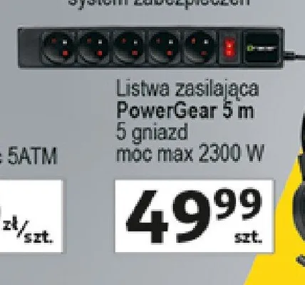 Listwa zasilająca Tracer PowerGear 5 m promocja w Auchan