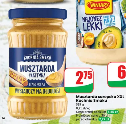 Musztarda sarepska XXL lekko ostra promocja w Dino