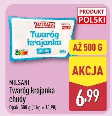 Twaróg krajanka chudy Milsani promocja w Aldi