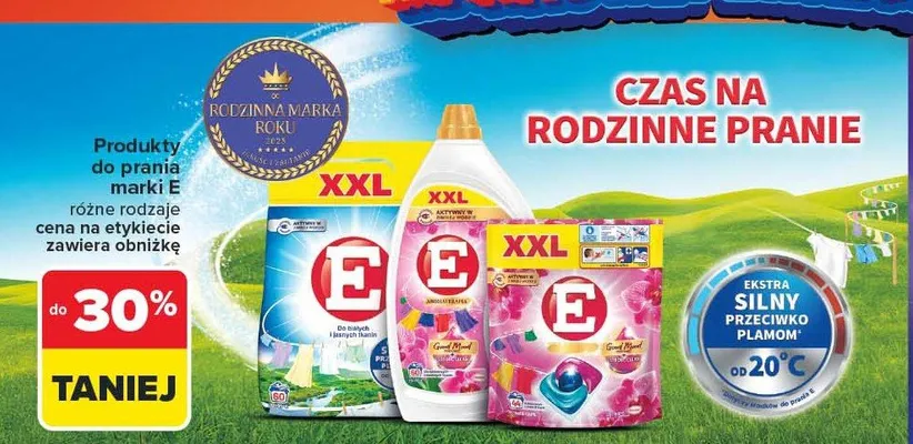 Produkty do prania marki E różne rodzaje promocja w Carrefour