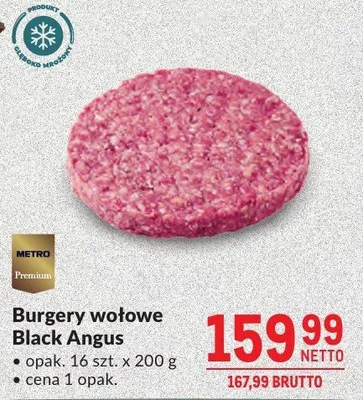 Burgery wołowe Black Angus Metro promocja w Makro