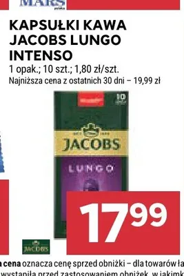 Kapsułki kawa Jacobs Lungo Intenso promocja w Stokrotka