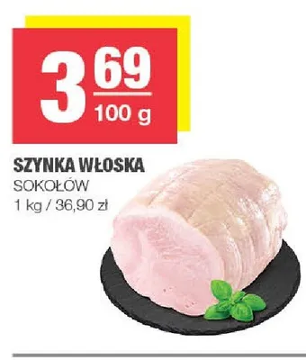 Szynka włoska Sokołów promocja w SPAR