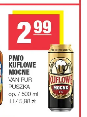 Piwo Kuflowe Mocne promocja w SPAR