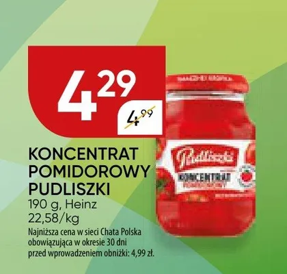 Koncentrat pomidorowy Pudliszki promocja w Chata Polska