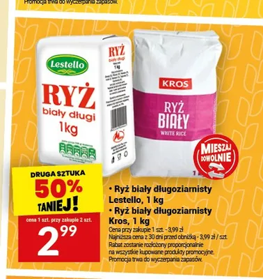 Ryż biały długoziarnisty Lestello promocja w Twój Market