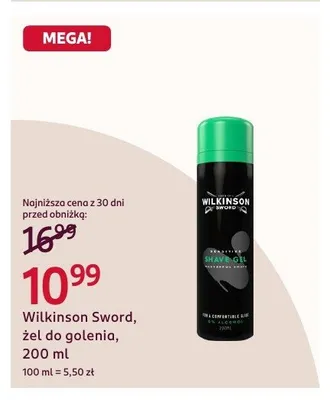 Żel do golenia Wilkinson Sword promocja w Rossmann