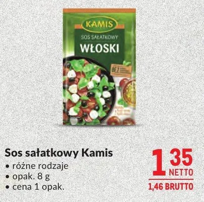 Sos sałatkowy Kamis różne rodzaje promocja w Makro