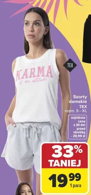 Szorty damskie TEX promocja w Carrefour