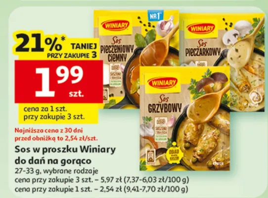 Sos w proszku do dań na gorąco promocja w Auchan