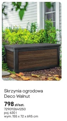 Skrzynia ogrodowa Deco Walnut promocja w Castorama