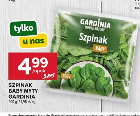 Szpinak baby myty Gardinia promocja w Stokrotka