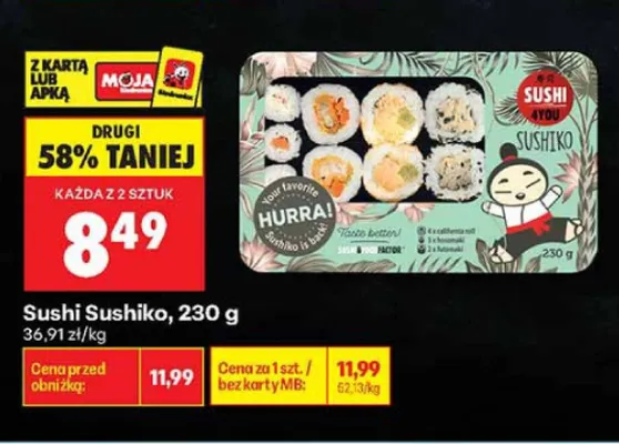 Sushi Sushiko Sushi 4You promocja w Biedronka