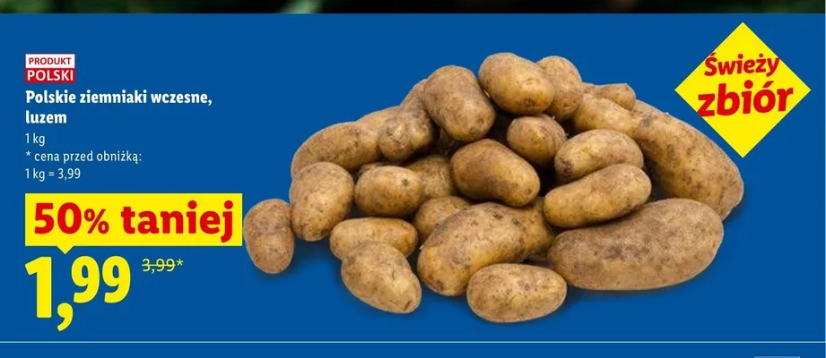 Ziemniaki wczesne luzem polskie promocja w Lidl