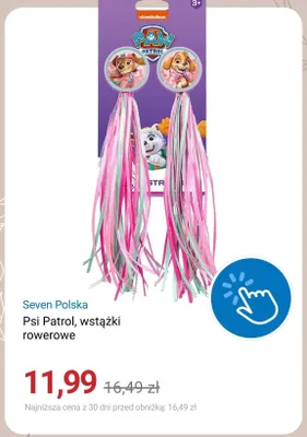 Wstążki rowerowe Seven Polska Psi Patrol promocja w Smyk