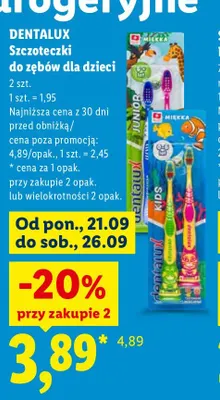 Szczoteczki do zębów dla dzieci Dentalux promocja w Lidl