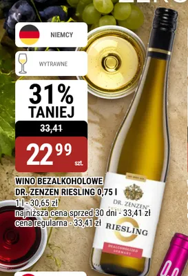 Wino bezalkoholowe Dr. Zenzen Riesling promocja w bi1