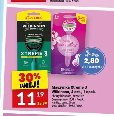 Maszynka do golenia Wilkinson Sword Xtreme 3 Sensitive promocja w Twój Market
