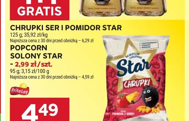 Chrupki ser i pomidor Star promocja w Stokrotka