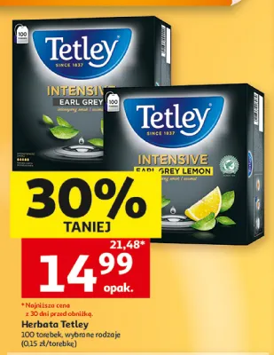 Herbata Tetley Intensive Earl Grey promocja w Auchan