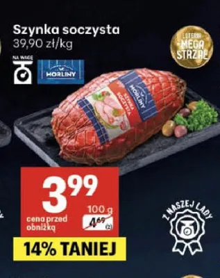 Szynka soczysta Horliny promocja w Delikatesy Centrum