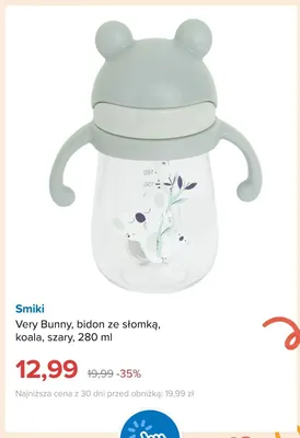 Very Bunny bidon ze słomką koala szary 280 ml Smiki promocja w Smyk