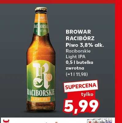 Piwo Raciborskie Light IPA Browar Racibórz promocja w Kaufland