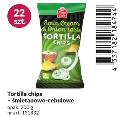 Tortilla chips - śmietanowo-cebulowe Fine Life promocja w Makro