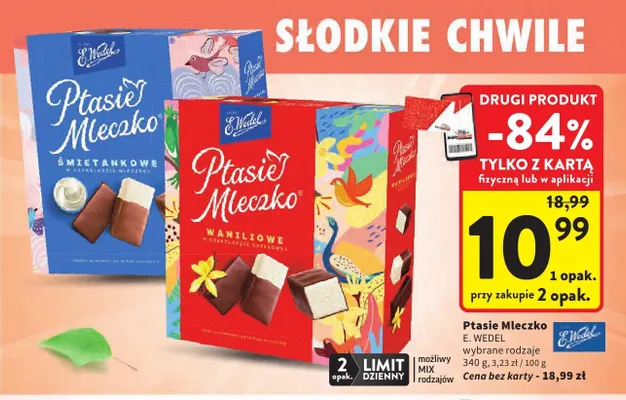 Ptasie Mleczko waniliowe E. Wedel promocja w Intermarche