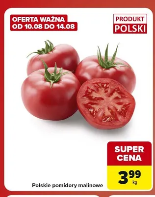 Pomidory malinowe polskie promocja w Carrefour Market