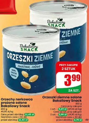 Orzeszki ziemne solone promocja w Dino